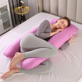 U Shape Velvet Pregnancy Pillow – Shocking Pink