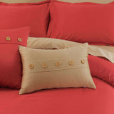 Luxury Embellish Duvet Set - Red And Skin