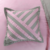 Luxury Embellish Duvet Set - Grey And Pink