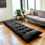 Velvet Sleeping Floor Mattress- Black