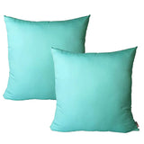 Pack of 2 of Plain Dyed Cushions - Aqua Blue