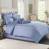 Baratta Stitch Duvet Set - Sky Blue & white