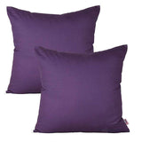 Pack of 2 of Plain Dyed Cushions - Purple