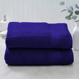 Pack of 2 100% Cotton Bath Towel - Navy Blue