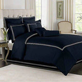 Baratta Stitch Duvet Set - Navy Blue & White