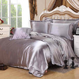 Pure Silk Duvet Set - Silver Grey