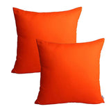 Pack of 2 of Plain Dyed Cushions - Orange