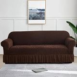 Zebra Velvet Sofa Covers Coper Dark Brown