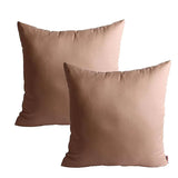 Pack of 2 of Plain Dyed Cushions - Coffee