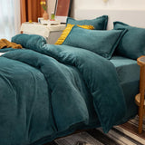 Plain Duvet Set Velvet  - Teal (291)