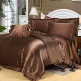 Pure Silk Duvet Set - Chocolate