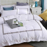 Triple Stitch Baratta Duvet Set - White