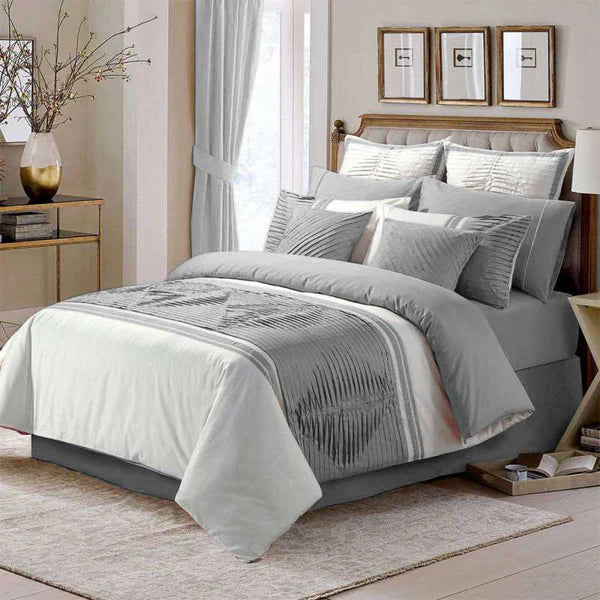 Luxury Horizontal Pleated Duvet Set