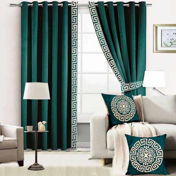 Rangooli Luxury Design Velvet Curtains