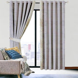 Rangooli Design Velvet Curtains - (2 Panels with 2 belts)