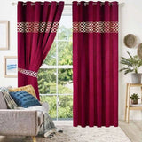 Luxury Velvet Curtain - (2 Panels with 2 belts)