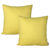 Pack of 2 of Plain Dyed Cushions - Yellow