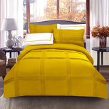 6 Pcs Baratta Pleated Duvet Set - Yellow