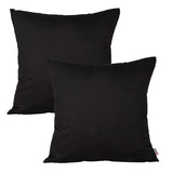 Pack of 2 of Plain Dyed Cushions - Black