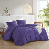 Luxury Double pleat Micro-Fiber Duvet Cover Set 6 Pcs