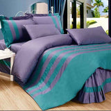 Plum & Teal Stripe Duvet Set