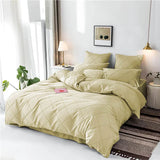 Cross Pleated Duvet Set - Cream