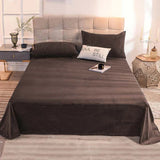 Velvet Bed Sheet - Brown