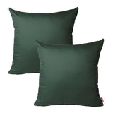 Pack of 2 of Plain Dyed Cushions - Flag Green