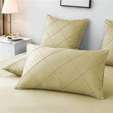 Cross Pleated Duvet Set - Cream