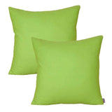 Pack of 2 of Plain Dyed Cushions - Parrot Green