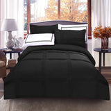 6 Pcs Baratta Pleated Duvet Set - Black