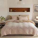 Reversible Duvet Set Velvet  - Off White & Beige (298)