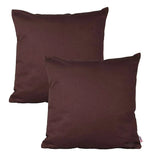 Pack of 2 of Plain Dyed Cushions - Chocolate Brown