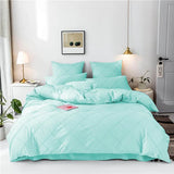 Cross Pleated Duvet Set - Ferozi