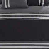 Luxury Flowol 8 Pcs Duvet Set - Black on Grey