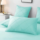 Cross Pleated Duvet Set - Ferozi