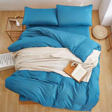 Pain Dyed Duvet Set - Sky Blue