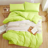 Pain Dyed Duvet Set - Parrot Green