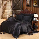 Pure Silk Duvet Set - Black