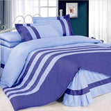 Sky Blue & Blue Stripe Duvet Set