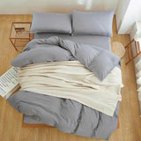 Pain Dyed Duvet Set - Light Grey