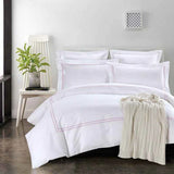 Baratta Stitch Duvet Set - White & Pink