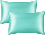 (Pack of 2) Shamoz Silk Pillow Case - Light green