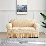 Zebra Velvet Sofa Covers Beige