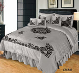 8 Pcs Luxury Embossed Velvet Duvet Set