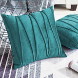 Pack of 2 Velvet Decorative Pleated Square Cushion - Zink