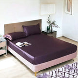 Rangooli Silk fitted sheet - Eggplant