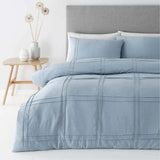 New Luxury Box Pleated Duvet Set- Sky Blue (151)