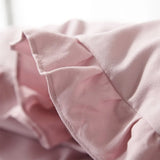 3 Pcs Ruffle Edge Duvet Cover Set - Blush Pink