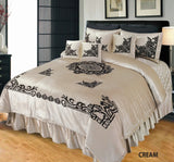 8 Pcs Luxury Embossed Velvet Duvet Set